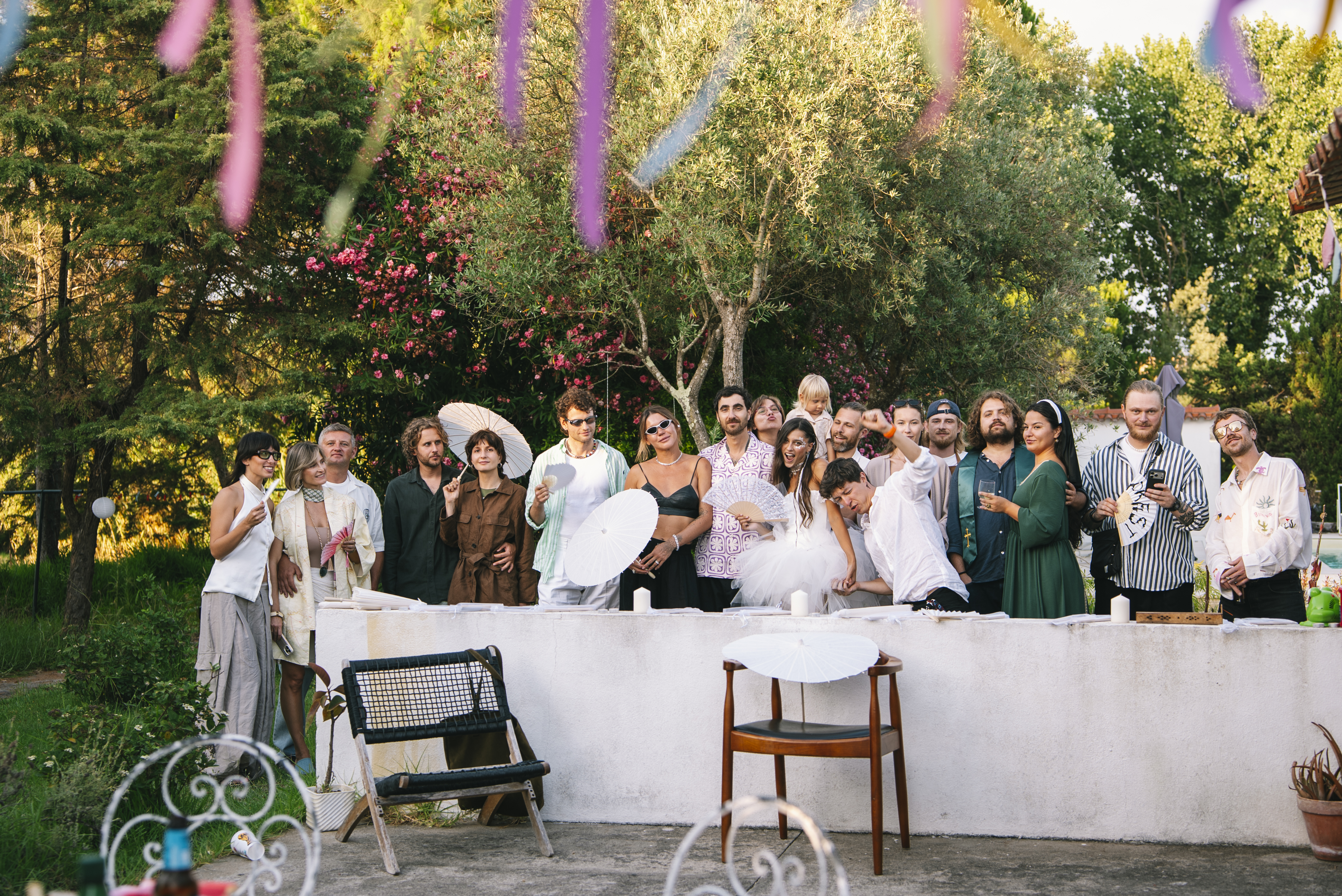 Wedding celebration with family and friends